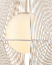Fraxel Pendant in White / Frosted White / Vanilla