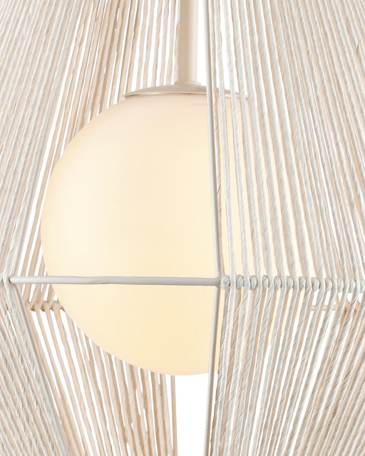 Fraxel Pendant in White / Frosted White / Vanilla