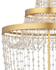 Mademoiselle 3-Light Medium Chandelier in Clear / Contemporary Gold Leaf / Contemporary Gold