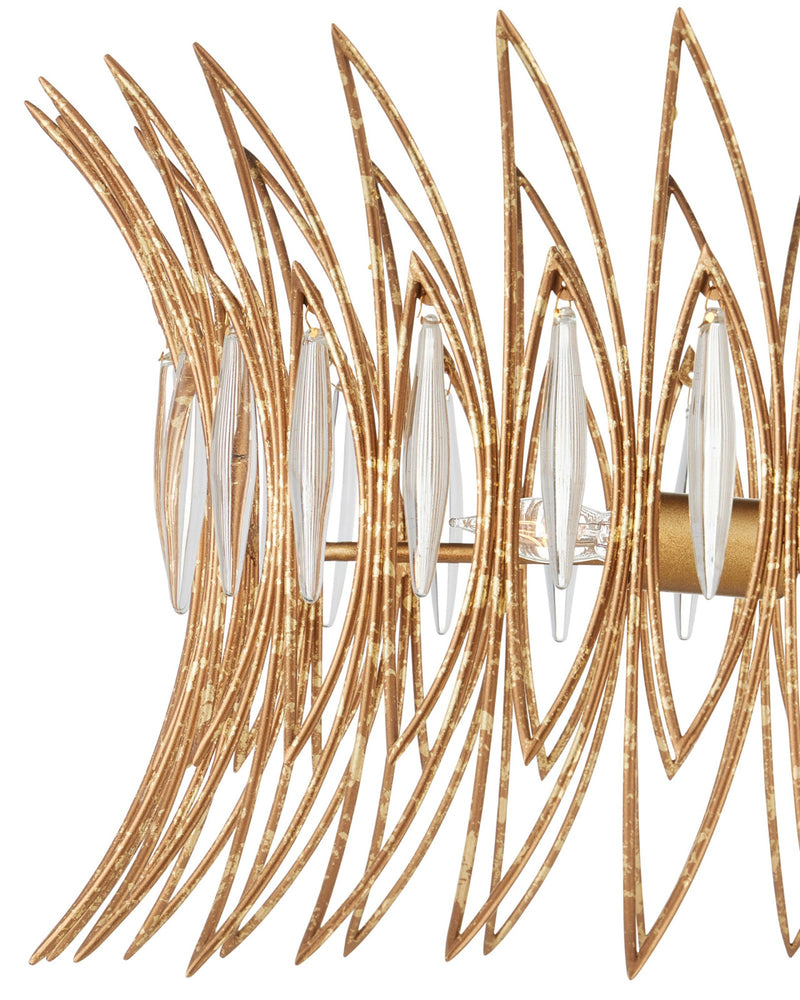 Marquise Semi-Flush Mount in Luxor Gold / Clear