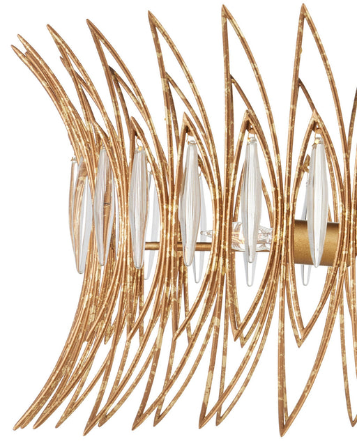 Marquise Semi-Flush Mount in Luxor Gold / Clear