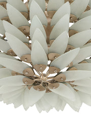 Dahlia Semi-Flush Mount in Frosted / Contemporary Silver