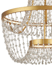 Mademoiselle Semi-Flush Mount in Clear / Contemporary Gold Leaf / Contemporary Gold