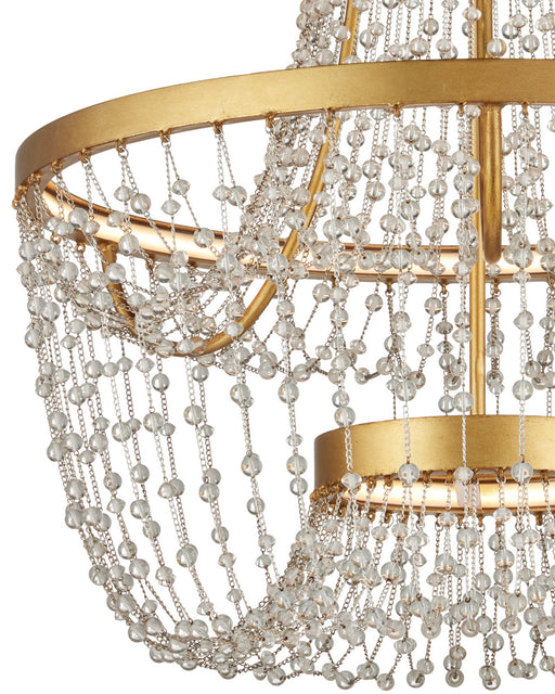 Mademoiselle Semi-Flush Mount in Clear / Contemporary Gold Leaf / Contemporary Gold