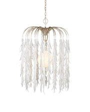 Glen Arbor Medium Pendant in White / Contemporary Silver Leaf / Contemporary Silver