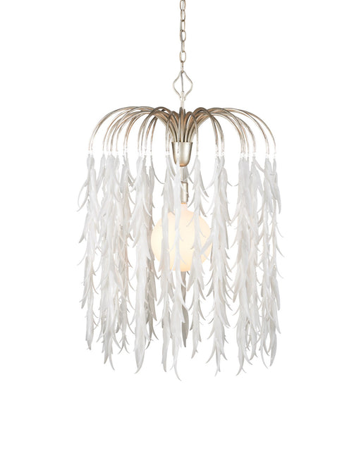 Glen Arbor Medium Pendant in White / Contemporary Silver Leaf / Contemporary Silver