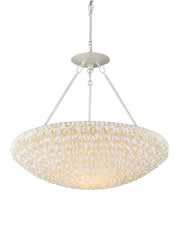 Virtu Shell Bowl Pendant in Natural / Pearlized White