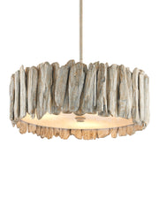 Driftwood Semi-Flush Mount in Whitewash / White