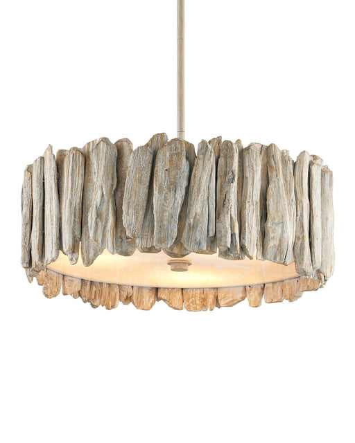 Driftwood Semi-Flush Mount in Whitewash / White