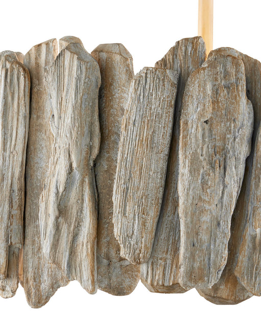 Driftwood Semi-Flush Mount in Whitewash / White
