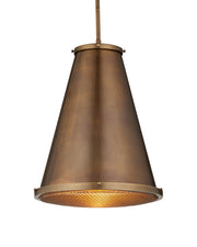 Seafarer Pendant in Antique Brass / Clear