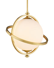 Astral Pendant in White / Brass