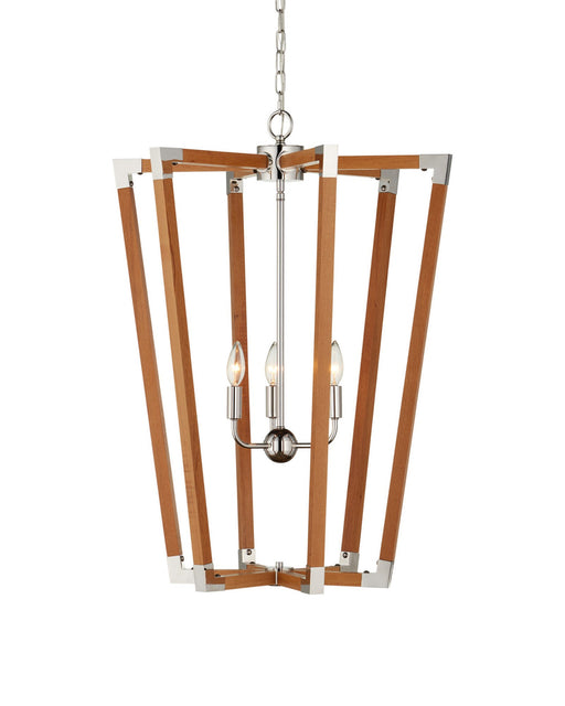 Boyd 3-Light Lantern in Natural / Polished Nickel