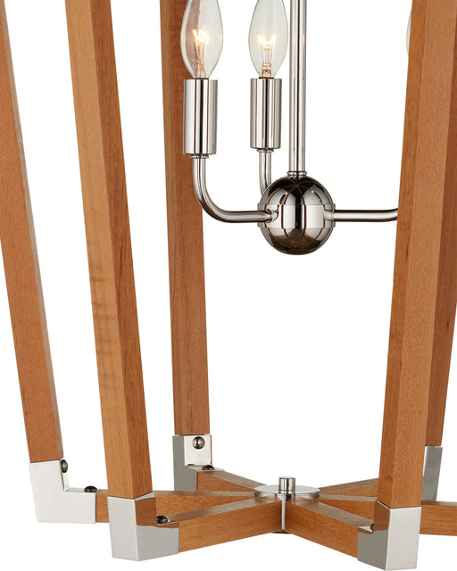 Boyd 3-Light Lantern in Natural / Polished Nickel