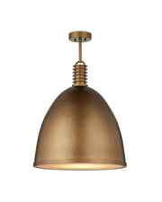 Cupola Large Pendant in Antique Brass / White