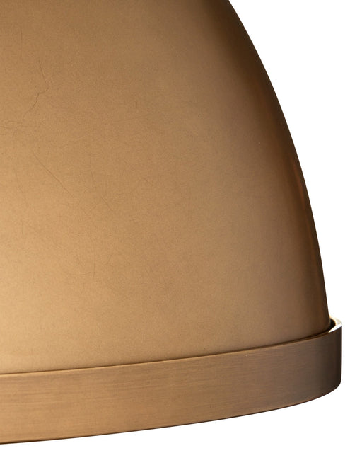 Cupola Medium Pendant in Antique Brass / White