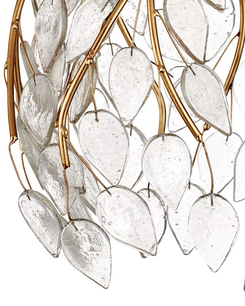Banyan 7-Light Round Multi-Drop Pendant in Antique Brass / Clear / Silver