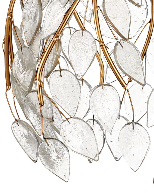 Banyan 7-Light Round Multi-Drop Pendant in Antique Brass / Clear / Silver