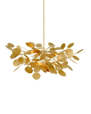 Lunaria 4-Light Small Chandelier in Contemporary Gold Leaf