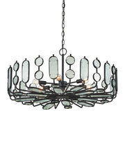 Ettore 6-Light Medium Chandelier in Clear / Blacksmith