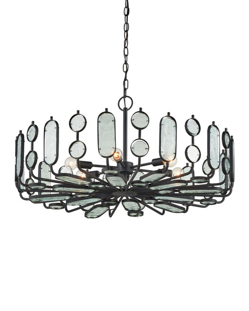 Ettore 6-Light Medium Chandelier in Clear / Blacksmith