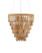 Quiver 7-Light Tiered Pendant in Natural / Brass