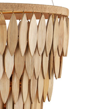 Quiver 7-Light Tiered Pendant in Natural / Brass