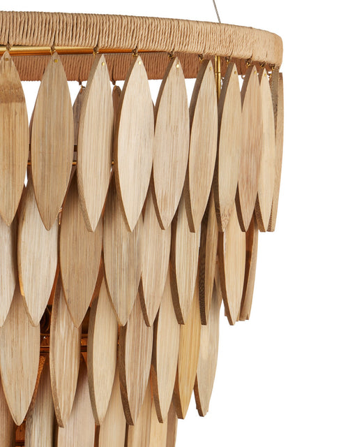 Quiver 7-Light Tiered Pendant in Natural / Brass