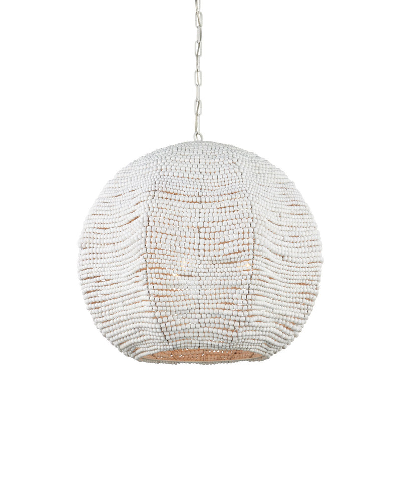 Octavia 3-Light Large Pendant in Whitewash / White