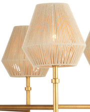 Francie 6-Light Medium Chandelier in Antique Gold Leaf / Natural