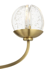 Wexler 6-Light Chandelier in Polished Antique Brass / Clear