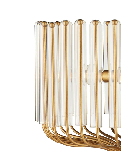 Faraday Drum Pendant in Brushed Brass / Clear