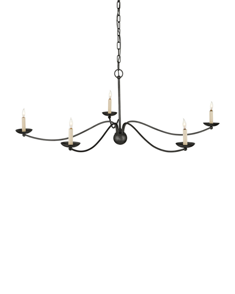 Franz 5-Light Chandelier in Black