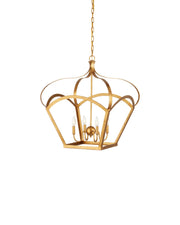 Coronet 4-Light Lantern in Antique Gold Leaf