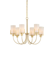 Macklin 6-Light Chandelier in Brass / White