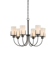 Macklin 6-Light Chandelier in Oil Rubbed Bronze / White