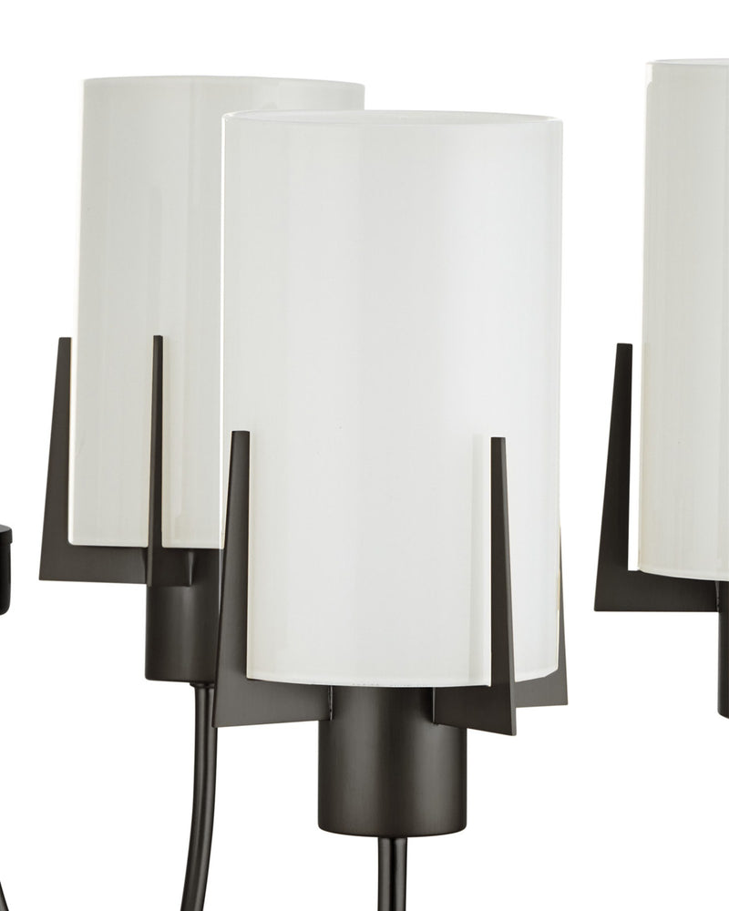 Macklin 6-Light Chandelier in Oil Rubbed Bronze / White