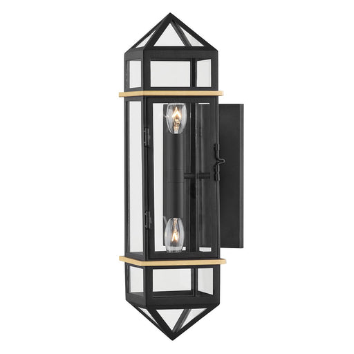 Bedford Hills 2-Light Wall Sconce in Aged Brass / Black