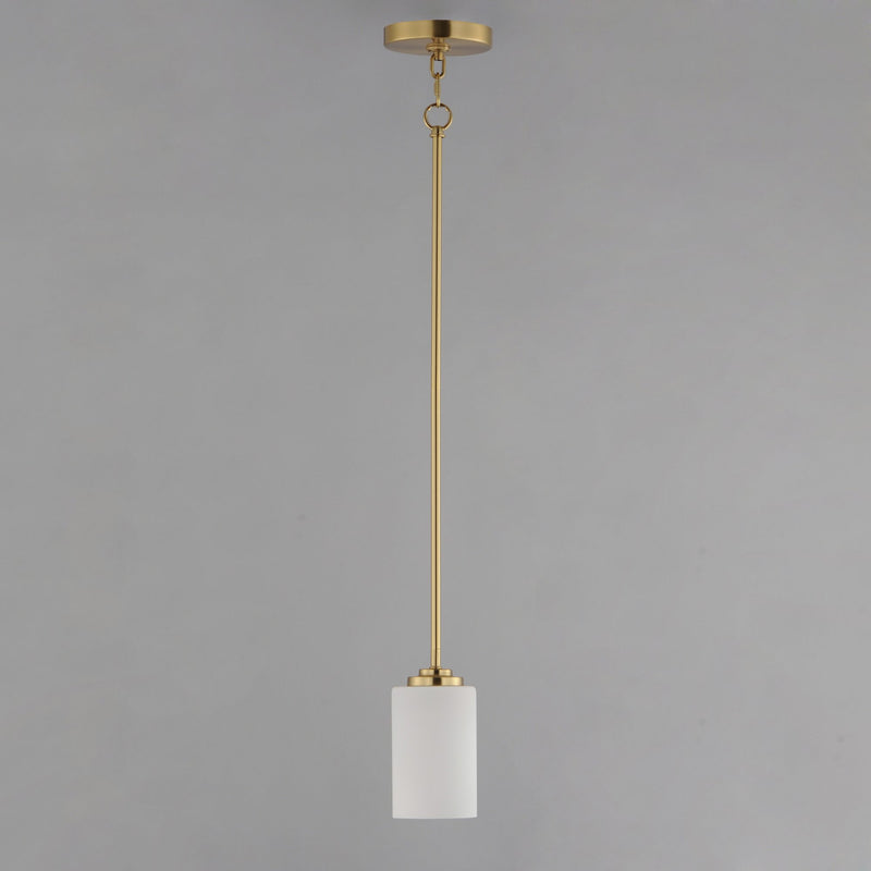 Deven 1 Light Mini Pendant in Satin Brass