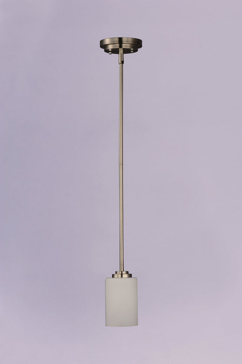 Deven 1 Light Mini Pendant in Satin Nickel