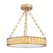 Middlebury 3-Light Round Pendant in Aged Brass