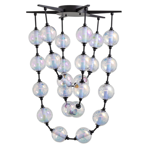 Pearla 28" LED Pendant in Matte Black