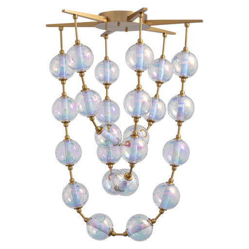 Pearla 35" LED Pendant in Brushed Champagne Brass