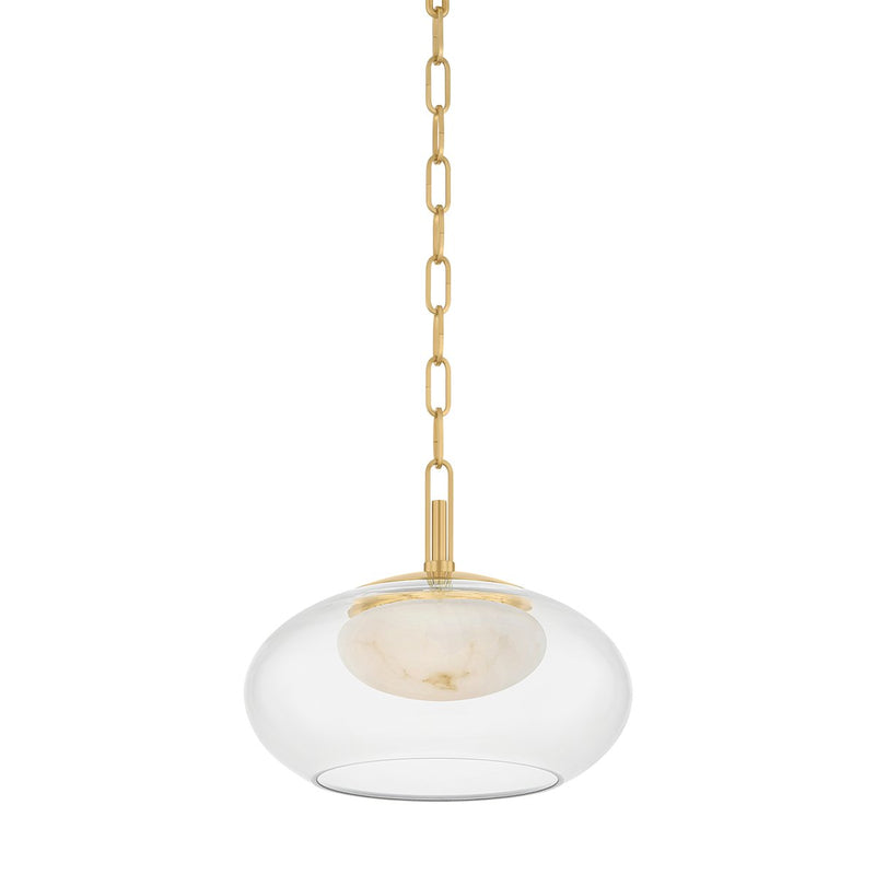 Moore Small Pendant in Aged Brass