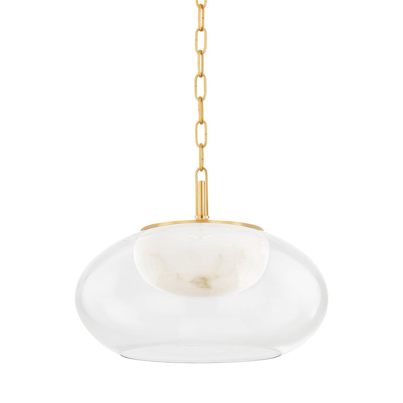 Moore Large Pendant in Aged Brass