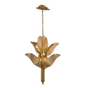 Banana Leaf 6-Light 25" Chandelier in Gold