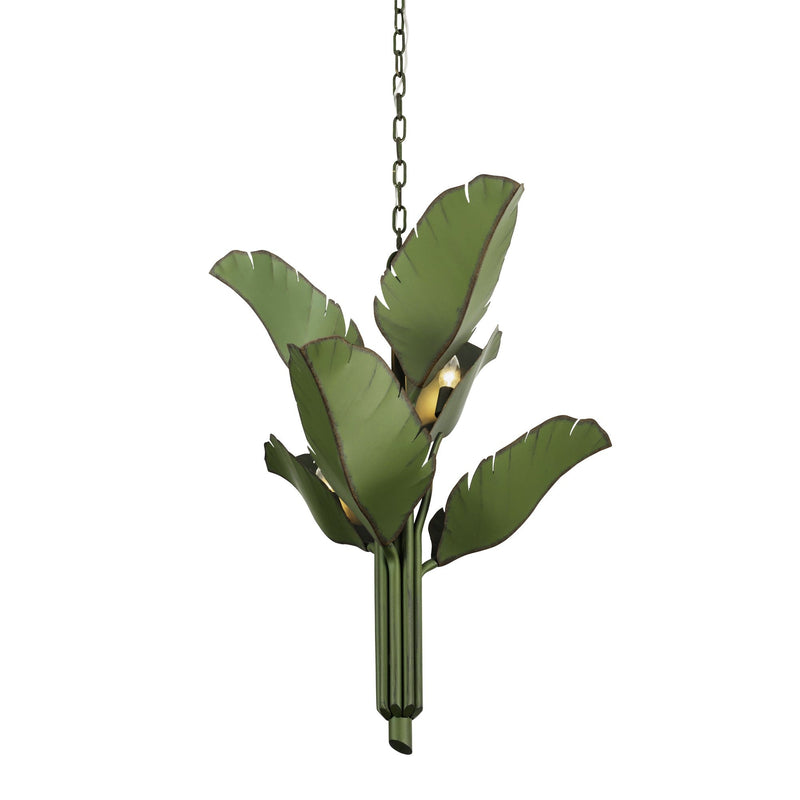 Banana Leaf 6-Light 25" Chandelier in Banana Leaf