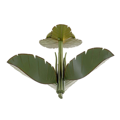 Banana Leaf 3-Light 24" Semi-Flush Mount in Banana Leaf