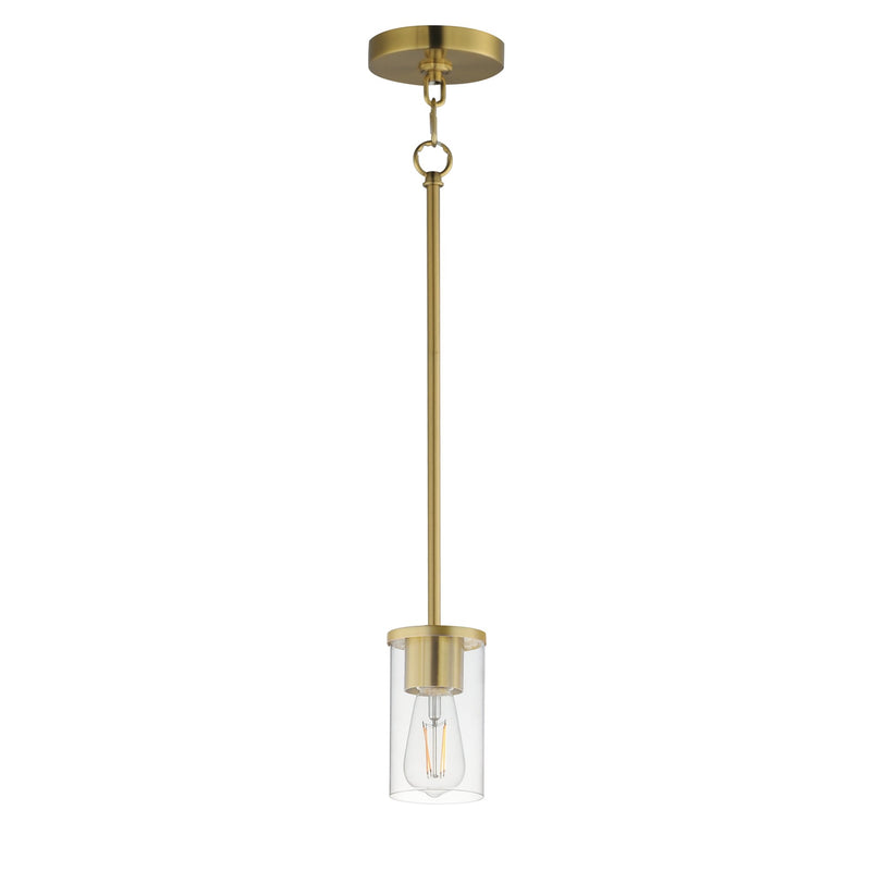 Lateral Mini Pendant in Satin Brass