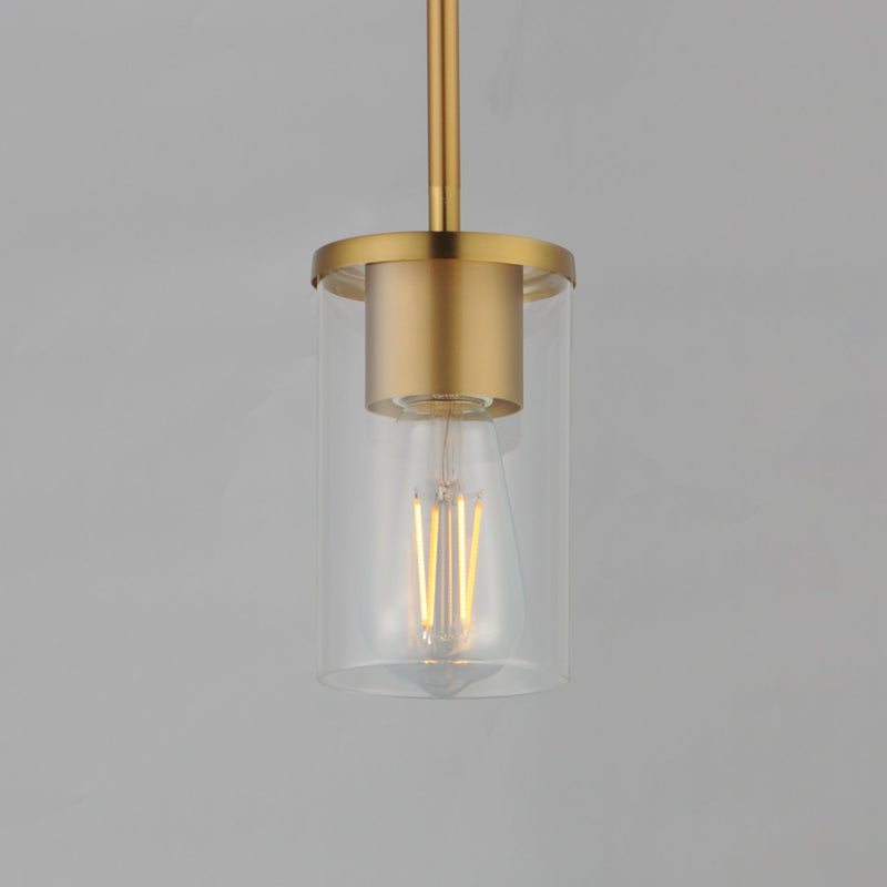 Lateral Mini Pendant in Satin Brass